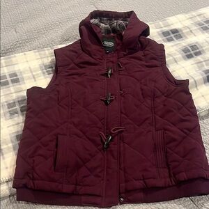 BOSS Women's Burgundy Quilted Vest